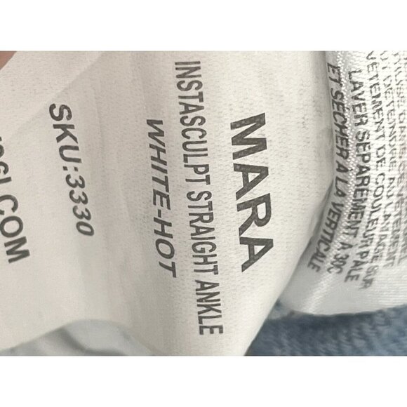 DL1961 Mara Instasculpt Straight Ankle Distressed Jeans Sz 28 - Picture 9 of 9